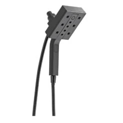 In2ition Two-in-One 4-Spray 5.9 In. Dual Wall Mount Fixed And Handheld H2Okinetic Shower Head In Matte Black
