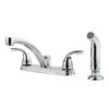 Delton 2-Handle Standard Kitchen Faucet With Side Sprayer In Polished Chrome