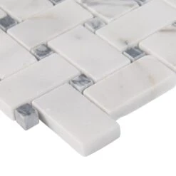 MSI Calacatta Cressa Basket Weave 12 In. X 12 In. X 10 Mm Honed Marble Mesh-Mounted Mosaic Tile (10 Sq. Ft. / Case) -Household Items Sales c61f98f561a33f004a673041b7bfae47 1800x1800