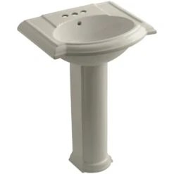 KOHLER Devonshire Vitreous China Pedestal Combo Bathroom Sink In White With Overflow Drain -Household Items Sales c95b3371970bcf6269557332e1d1609f 1800x1800