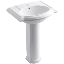 KOHLER Devonshire Vitreous China Pedestal Combo Bathroom Sink In White With Overflow Drain -Household Items Sales cae3f1f1d1e7851c42d5260629285b6b 1800x1800