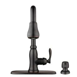 Pavilion Single-Handle Pull-Down Kitchen Faucet With TurboSpray And FastMount And Soap Dispenser In Bronze -Household Items Sales cc3d52b9ca1a0c454999b2cf4b8bc1ed 1800x1800