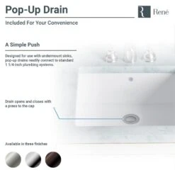 Rene Undermount Porcelain Bathroom Sink In White With Pop-Up Drain In Brushed Nickel -Household Items Sales ccdabe6b11f9d61cea58bb58fc87a0d5 1800x1800