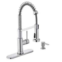 Gage Single-Handle Spring Neck Pull-Down Kitchen Faucet With TurboSpray, FastMount, Soap Dispenser In Stainless Steel 8 Gage Single-Handle Spring Neck Pull-Down Kitchen Faucet With TurboSpray, FastMount, Soap Dispenser In Stainless Steel -Household Items Sales cef217d13b225622125ee0eed2f8b158 1800x1800