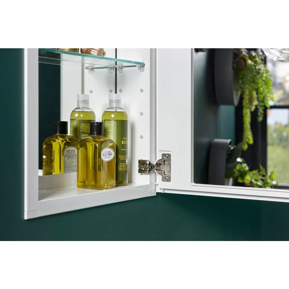 15 In. X 26 In. Recessed Or Surface Mount Medicine Cabinet In White Powder-Coat Aluminum 6 15 In. X 26 In. Recessed Or Surface Mount Medicine Cabinet In White Powder-Coat Aluminum - Image 4