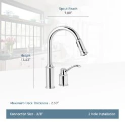 Aberdeen Single-Handle Pull-Down Sprayer Kitchen Faucet With Reflex In Classic Stainless -Household Items Sales d4504922eafca5d207c762674ebb6709 1800x1800