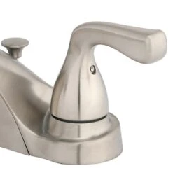 Foundations 4 In. Centerset 2-Handle Bathroom Faucet In Brushed Nickel -Household Items Sales d5cd589873ecd090880478808ab041bc 1800x1800