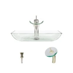 MR Direct Glass Vessel Sink In Crystal With Waterfall Faucet And Pop-Up Drain In Chrome -Household Items Sales d5cf9177c18b9e494deb0507ea4c12c6 1800x1800