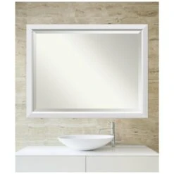 Blanco White Wood 43 In. W X 33 In. H Single Contemporary Bathroom Vanity Mirror -Household Items Sales d6196b0c6afe510ec96ccc7e551a4d2a 1800x1800