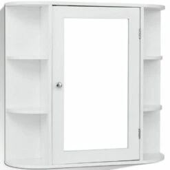 6.5 In. X 25 In. X 26 In. White Multipurpose Wall Surface Mount Bathroom Storage Medicine Cabinet With Mirror -Household Items Sales da058525b8c2f23a8829bc696e4c38c2 1800x1800