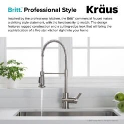 Britt Single Handle Commercial Kitchen Faucet With Dual Function Sprayhead In All-Brite Spot Free Stainless Steel Finish -Household Items Sales db1b567c1f1223ab81a9c1dc2d1bba55 1800x1800