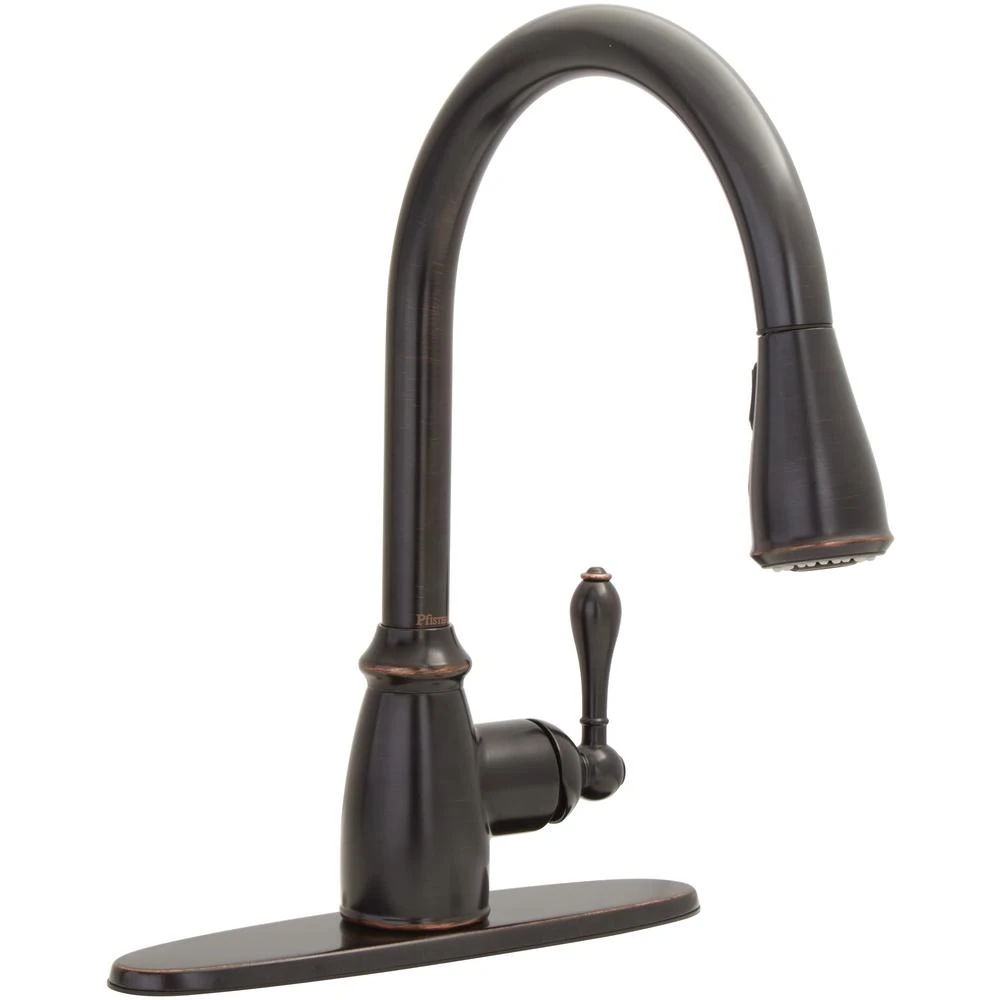 Canton Single-Handle Pull-Down Sprayer Kitchen Faucet In Tuscan Bronze 5 Canton Single-Handle Pull-Down Sprayer Kitchen Faucet In Tuscan Bronze - Image 3