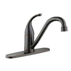 Builders Single-Handle Standard Kitchen Faucet In Bronze