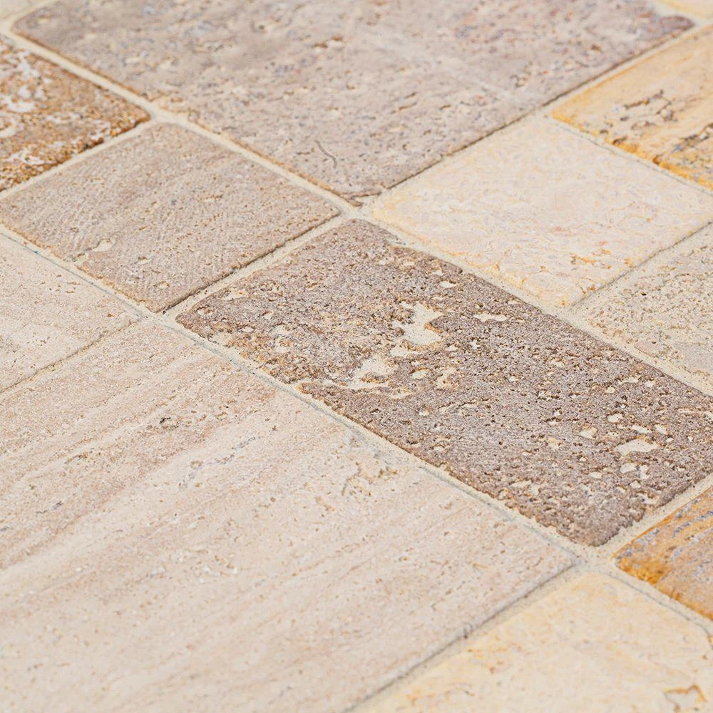Jeffrey Court Brick Medley 12 In. X 12 In. X 9 Mm Honed Travertine Mosaic Floor And Wall Tile 6 Jeffrey Court Brick Medley 12 In. X 12 In. X 9 Mm Honed Travertine Mosaic Floor And Wall Tile - Image 4