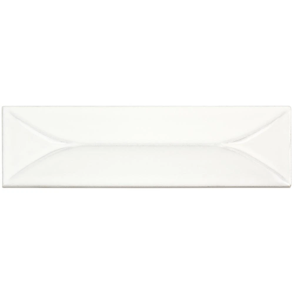 Ivy Hill Tile Vintage Bianco 3D 3 In. X 9 In. 10mm Polished Ceramic Subway Wall Tile (40 Pieces) (6.02 Sq. Ft./Box) 6 Ivy Hill Tile Vintage Bianco 3D 3 In. X 9 In. 10mm Polished Ceramic Subway Wall Tile (40 Pieces) (6.02 Sq. Ft./Box) - Image 4