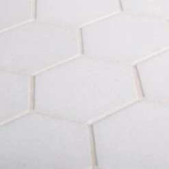 Jeffrey Court Dream Hex White 10.875 In. X 9.5 In. X 8 Mm Honed Natural Stone Mosaic Floor And Wall Tile