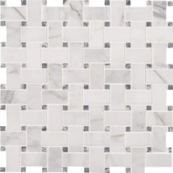 MSI Calacatta Cressa Basket Weave 12 In. X 12 In. X 10 Mm Honed Marble Mesh-Mounted Mosaic Tile (10 Sq. Ft. / Case) -Household Items Sales e21e805442e67269b78e101d9df6f806 1800x1800