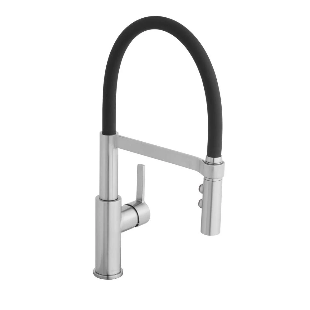 Statham Single-Handle Rubber Hose Spring Neck Kitchen Faucet With TurboSpray And FastMount In Stainless Steel 5 Statham Single-Handle Rubber Hose Spring Neck Kitchen Faucet With TurboSpray And FastMount In Stainless Steel - Image 3