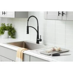 Brenner Commercial Style Single-Handle Pull-Down Sprayer Kitchen Faucet In Oil Rubbed Bronze Finish -Household Items Sales e59b474727d8647a8ffe17a6719e73c5 1800x1800