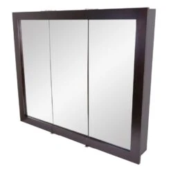 Ventura 36 In. W X 30 In. H X 6 In. D Framed Tri-View Surface-Mount Bathroom Medicine Cabinet In Espresso -Household Items Sales e6f799a79951ec3d361731bc3b20bfe3 1800x1800
