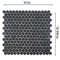 Merola Tile Hudson Penny Round Matte Black 12 In. X 12-5/8 In. X 5 Mm Porcelain Mosaic Tile (10.74 Sq. Ft. / Case) -Household Items Sales e7da0cc353e367c4cb2ee36af6f53726 1800x1800