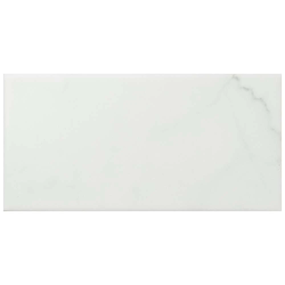 Merola Tile Classico Carrara Matte 3 In. X 6 In. Ceramic Wall Subway Tile (6.03 Sq. Ft. / Case) 3 Merola Tile Classico Carrara Matte 3 In. X 6 In. Ceramic Wall Subway Tile (6.03 Sq. Ft. / Case)