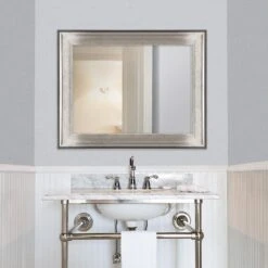 23 In. W X 29 In. L Framed Fog Free Wall Mirror In Two-Tone Pewter -Household Items Sales e814104b61f3faa0a4c37facc66d5ed5 1800x1800
