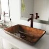 VIGO Rectangular Glass Vessel Bathroom Sink In Russet With Faucet Set In Oil Rubbed Bronze -Household Items Sales e935c7b40897fb7fc9dc9ef78748b3e0 1800x1800