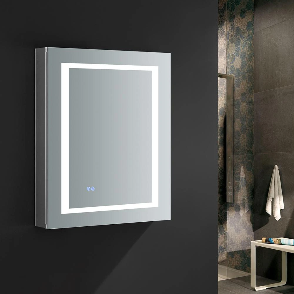 Spazio 24 In. W X 30 In. H Recessed Or Surface Mount Medicine Cabinet With LED Lighting, Mirror Defogger And Right Hinge 16 Spazio 24 In. W X 30 In. H Recessed Or Surface Mount Medicine Cabinet With LED Lighting, Mirror Defogger And Right Hinge - Image 14