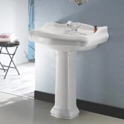 Nameeks Traditional Pedestal Sink In White -Household Items Sales ee6889a574fc98175fc088c2bd3ac7f2 1800x1800