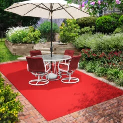 Indoor/Outdoor Carpet With Rubber Marine Backing - Red 6' X 10' - Several Sizes Available - Carpet Flooring For Patio, Porch, Deck, Boat, Basement Or Garage -Household Items Sales efab9d5e 0f84 4aae b1cf 0c38f3cde1fb 1.79aa570f26484bd2f789a5a9a6dc4298 1800x1800