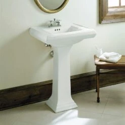 KOHLER Memoirs Classic Ceramic Pedestal Combo Bathroom Sink In White With Overflow Drain -Household Items Sales f0ef33fcb37dd07a70b0608b5163ae7e 1800x1800