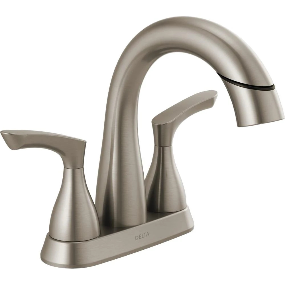 Broadmoor 4 In. Centerset 2-Handle Pull-Down Spout Bathroom Faucet In SpotShield Brushed Nickel 3 Broadmoor 4 In. Centerset 2-Handle Pull-Down Spout Bathroom Faucet In SpotShield Brushed Nickel