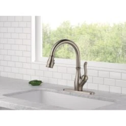 Leland Single-Handle Pull-Down Sprayer Kitchen Faucet With ShieldSpray In Stainless -Household Items Sales f718930770f1a4e55c3fba634f4ec0fe 1800x1800