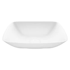VIGO Hyacinth Handmade Countertop White Matte Stone Square Vessel Bathroom Sink In Matte White