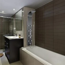 65 In. 8-Jet Shower Panel System In Space Gray Brushed Stainless Steel With Rainfall Waterfall Shower Head And Wand 29 65 In. 8-Jet Shower Panel System In Space Gray Brushed Stainless Steel With Rainfall Waterfall Shower Head And Wand -Household Items Sales fb8ad86c9d69b53d1ae9b3353497c694 1800x1800