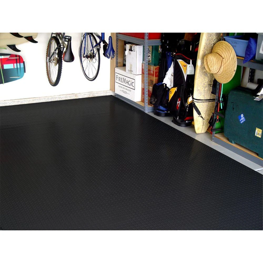 Diamond Deck 5 Ft. X 20 Ft. Black Textured PVC Rollout Flooring 4 Diamond Deck 5 Ft. X 20 Ft. Black Textured PVC Rollout Flooring - Image 2