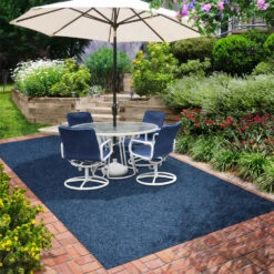 Indoor/Outdoor Carpet With Rubber Marine Backing - Blue 6' X 10' - Several Sizes Available - Carpet Flooring For Patio, Porch, Deck, Boat, Basement Or Garage -Household Items Sales fe158509 dcf5 45de 8aac 4f47e35981f7 1.5216e12e3adf4f0468b5966abce0db98 1800x1800