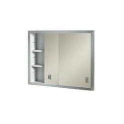 Contempora 24-5/8 In. W X 19-3/16 In. H X 4 In. D Framed Stainless Bi-View Recessed Bathroom Medicine Cabinet